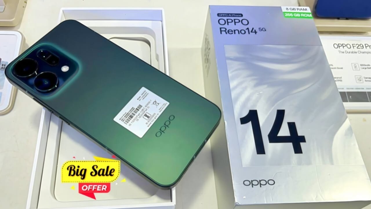 Oppo Reno 14 Pro 5G – 200MP AI Quad Camera, 8K Curved AMOLED & 8500mAh Battery Monster at Just ₹13,499!